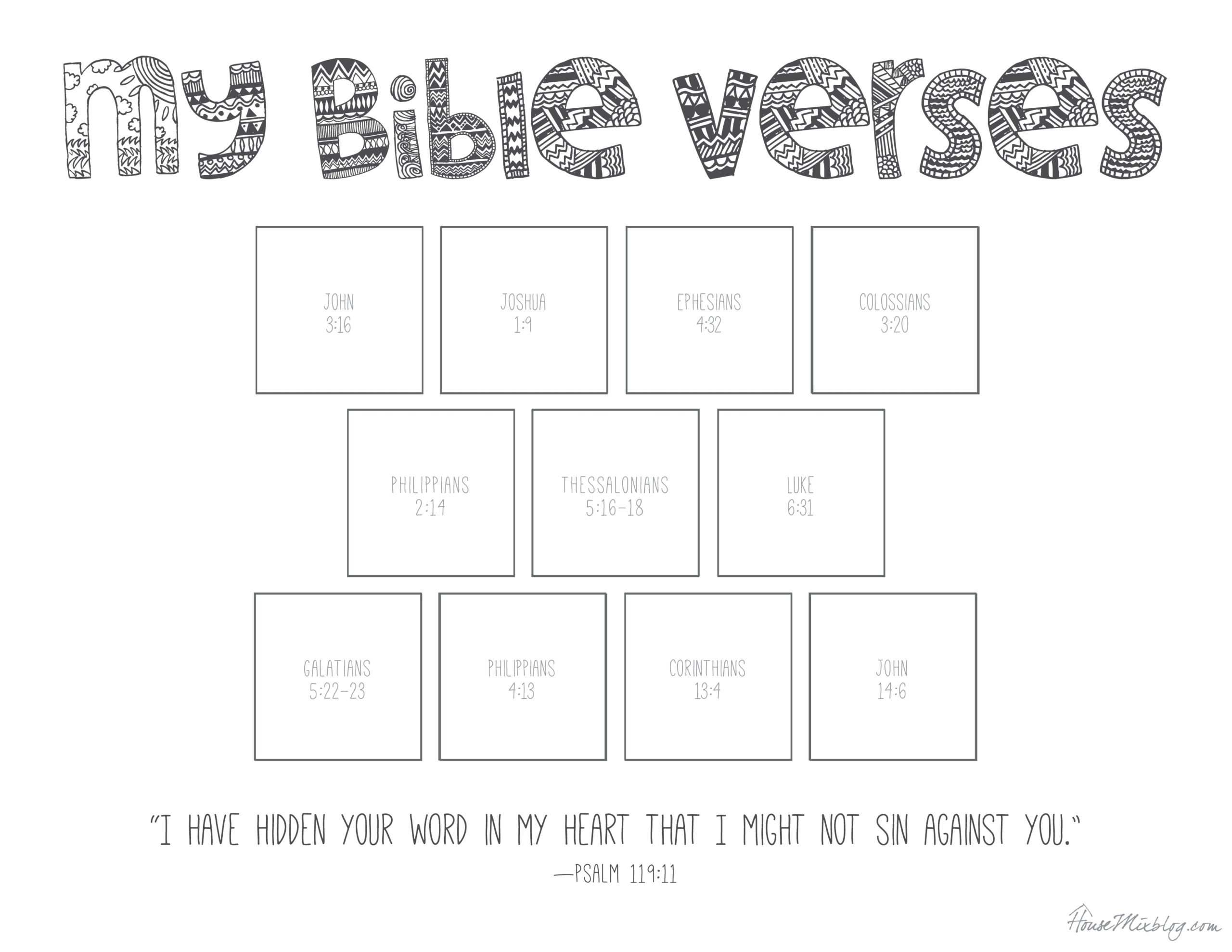 11 Bible Verses To Teach Kids With Printables House Mix