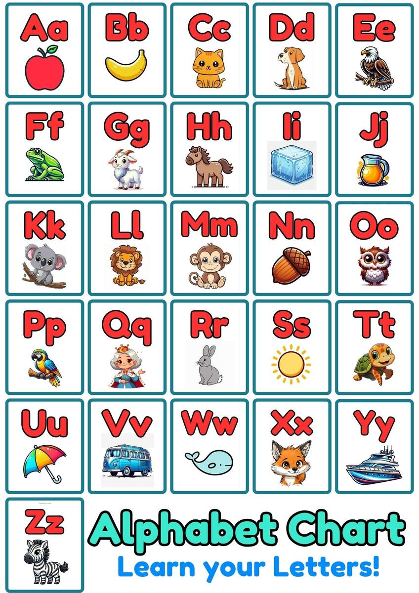 Free Alphabet Chart Printable For Preschoolers