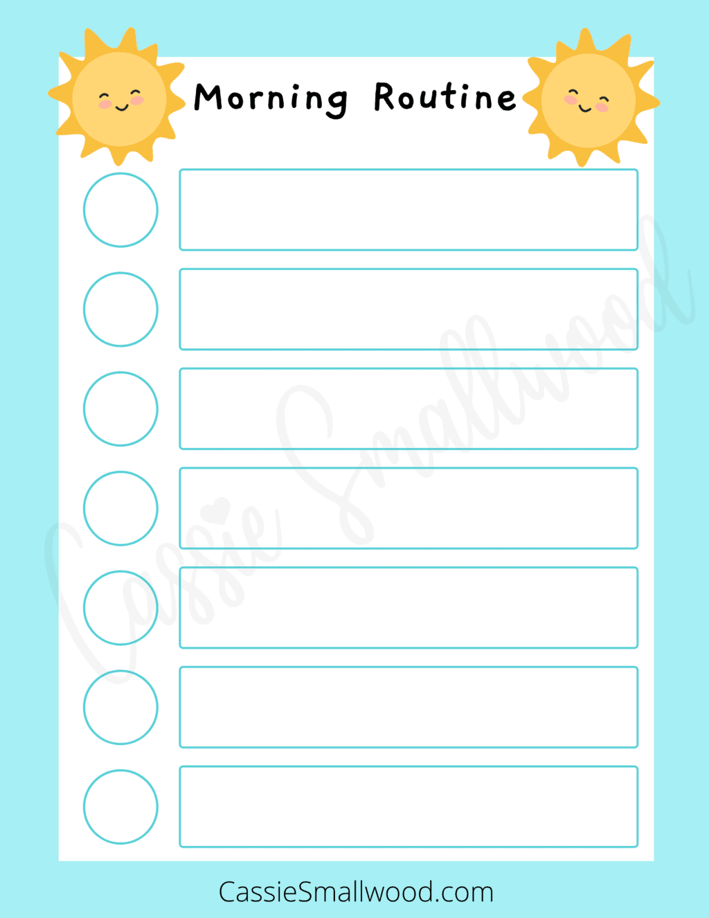 11 Free Printable Daily Routine Charts And Checklists For Kids Cassie Smallwood