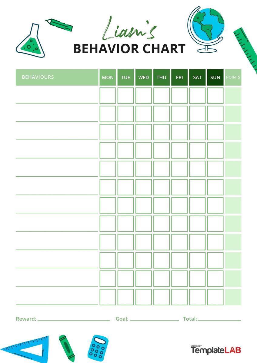 19 Printable Behavior Chart Templates For Kids TemplateLab