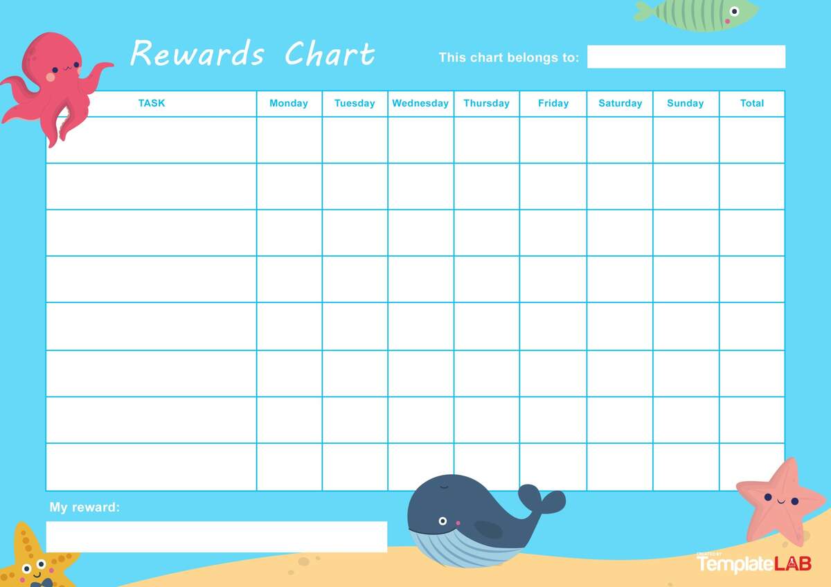 22 Printable Reward Charts For Kids PDF Excel Word Reward Chart For Kids Free Printable Template Mosh