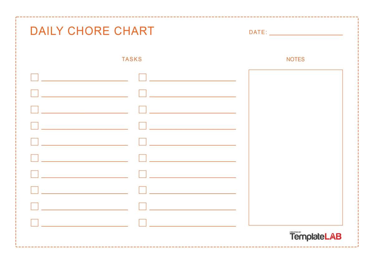 23 FREE Chore Chart Templates For Kids TemplateLab 23 FREE Chore Chart Templates For Kids TemplateLab