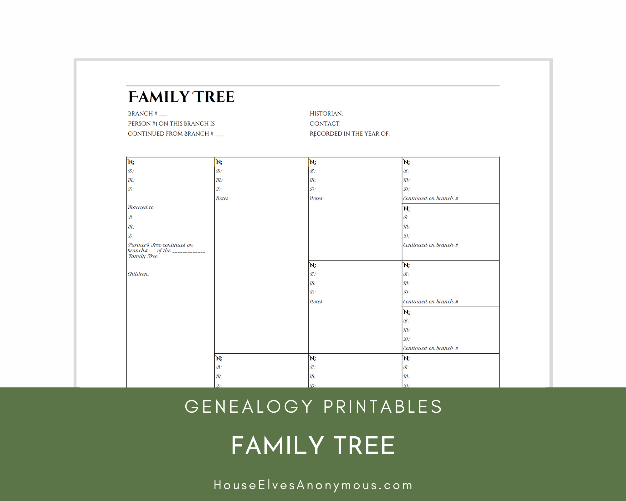 4 Generation Family Tree Chart BLACK House Elves Anonymous 4 Generation Family Tree Chart BLACK House Elves Anonymous