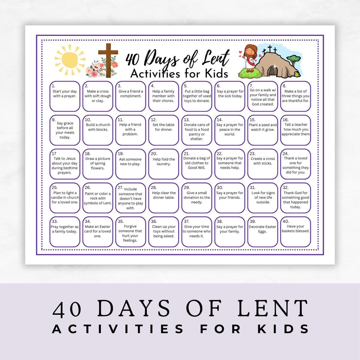 40 Days Of Lent Etsy