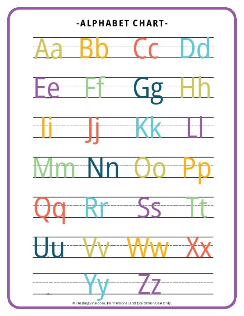 Letter Chart 20 Free PDF Printables Printablee
