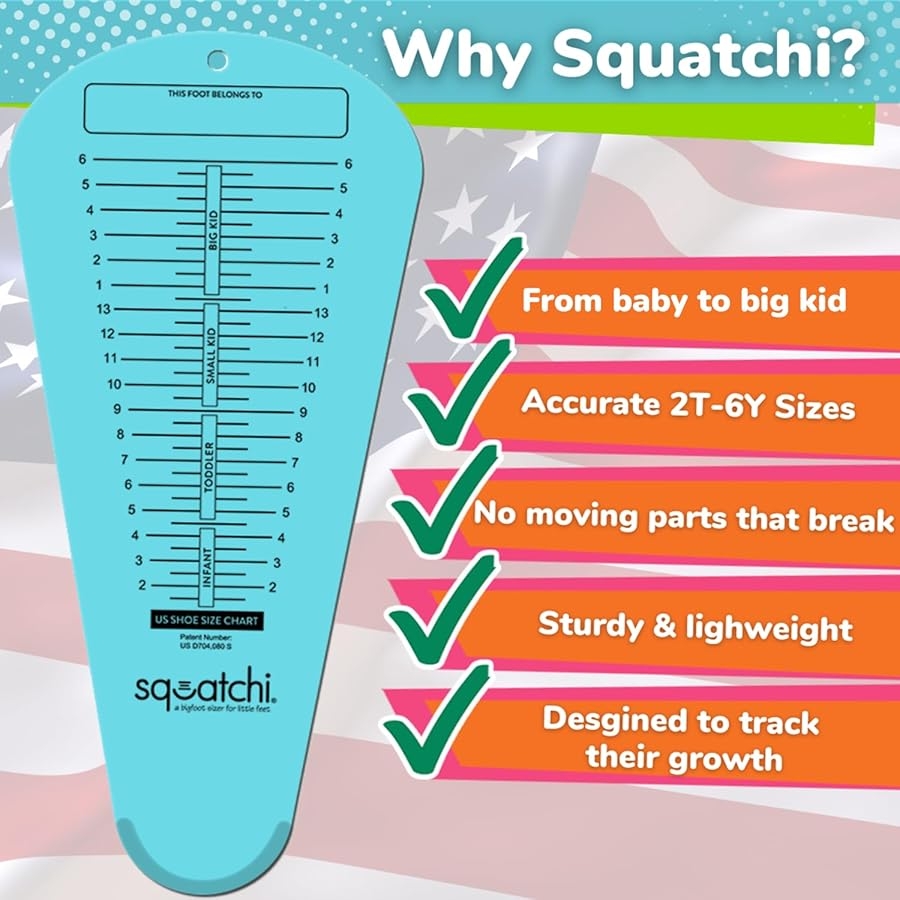 Amazon Squatchi Shoe Sizer For Baby Toddler Kids Home Foot Measuring Device From Baby To Big Kid 2T 6Y Great Baby Shower Keepsake Gift Idea Measurement Chart With Amazon Squatchi Shoe Sizer For Baby Toddler Kids Home Foot Measuring Device From Baby To Big Kid 2T 6Y Great Baby Shower Keepsake Gift Idea Measurement Chart With