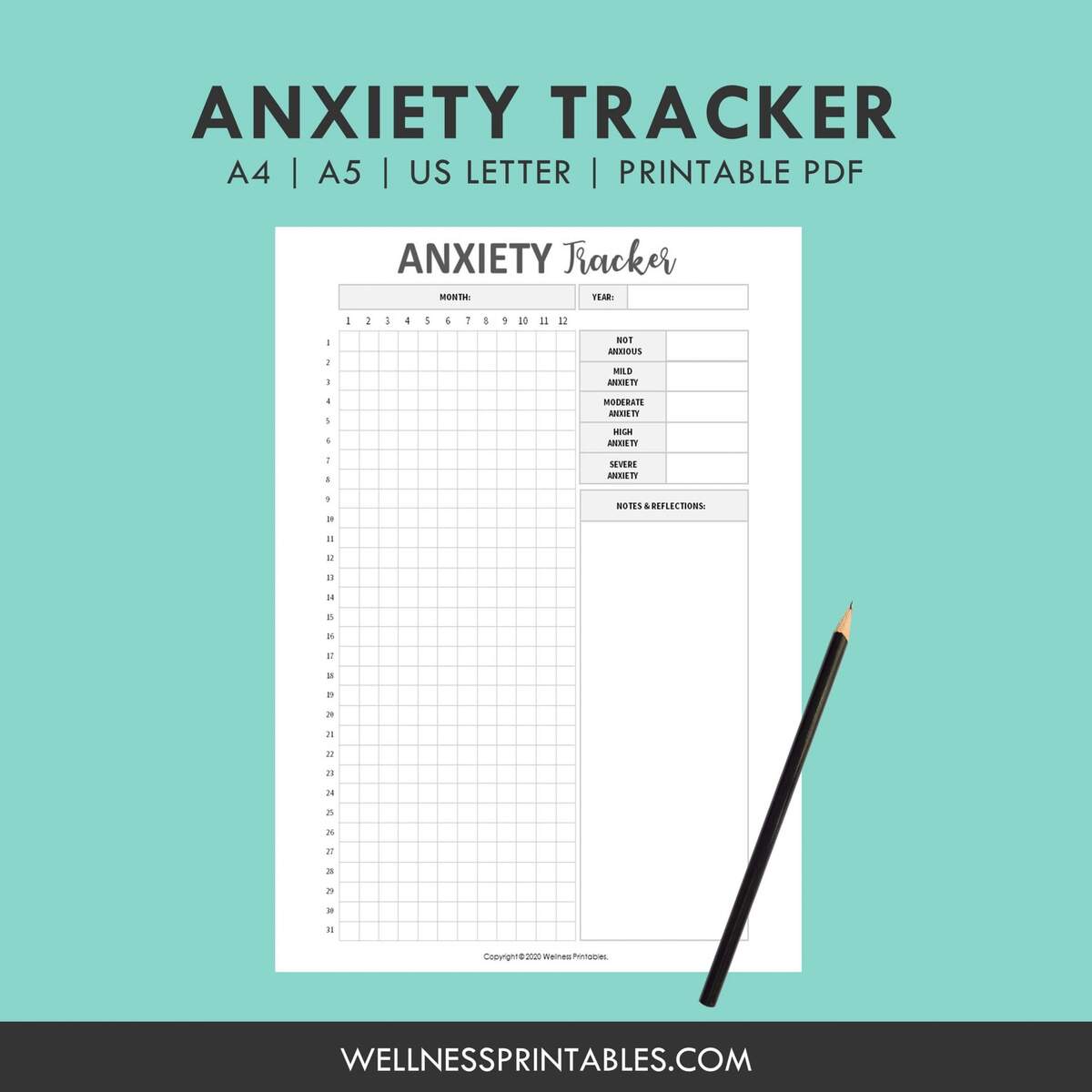 Anxiety Tracker Printable 1 Daily Tracker Template