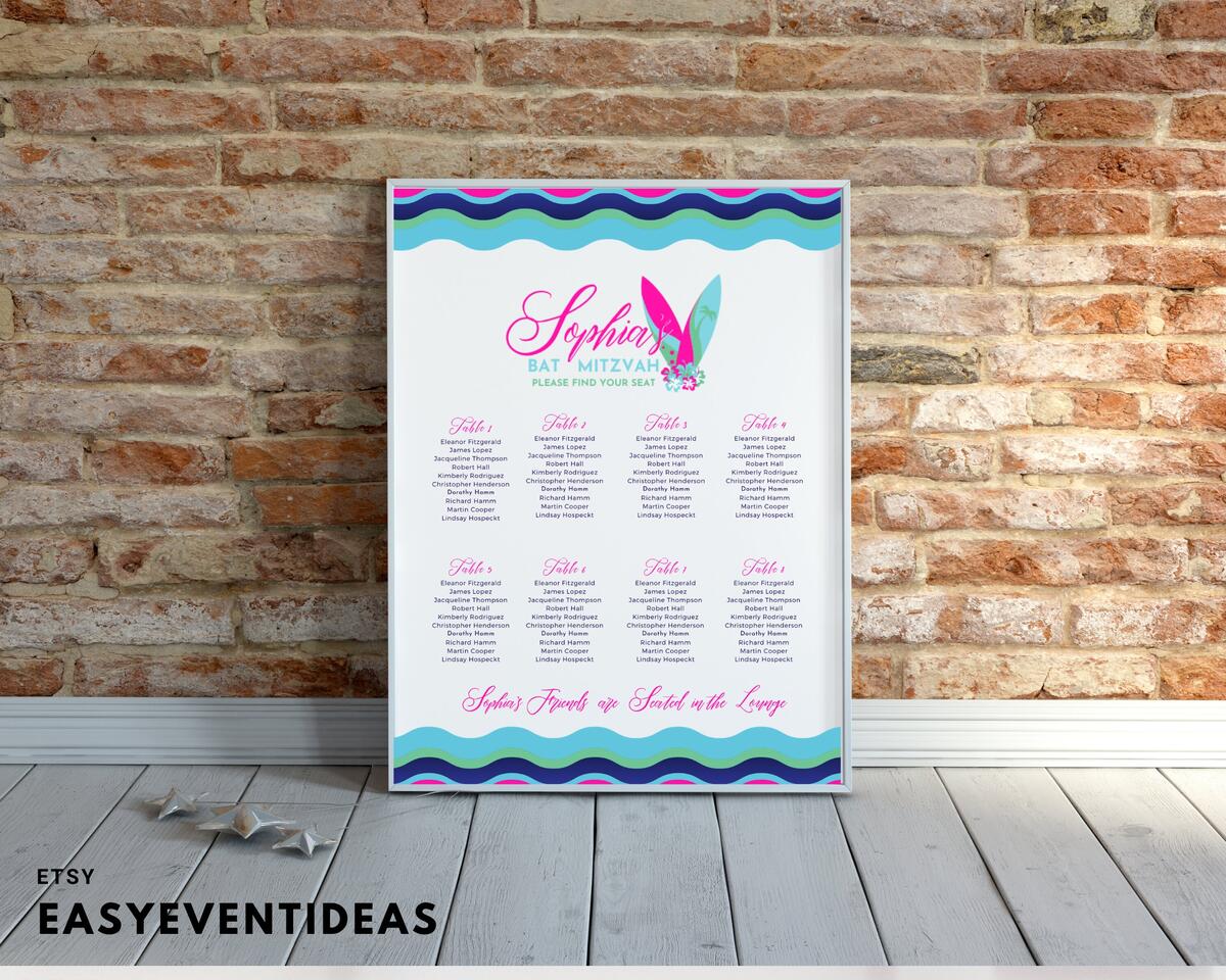 Beach Mitzvah Seating Chart Surf Mitzvah Seating Chart Hawaii Mitzvah Seating Chart Seating Chart Digital Printed Seating Chart Etsy Beach Mitzvah Seating Chart Surf Mitzvah Seating Chart Hawaii Mitzvah Seating Chart Seating Chart Digital Printed Seating Chart Etsy