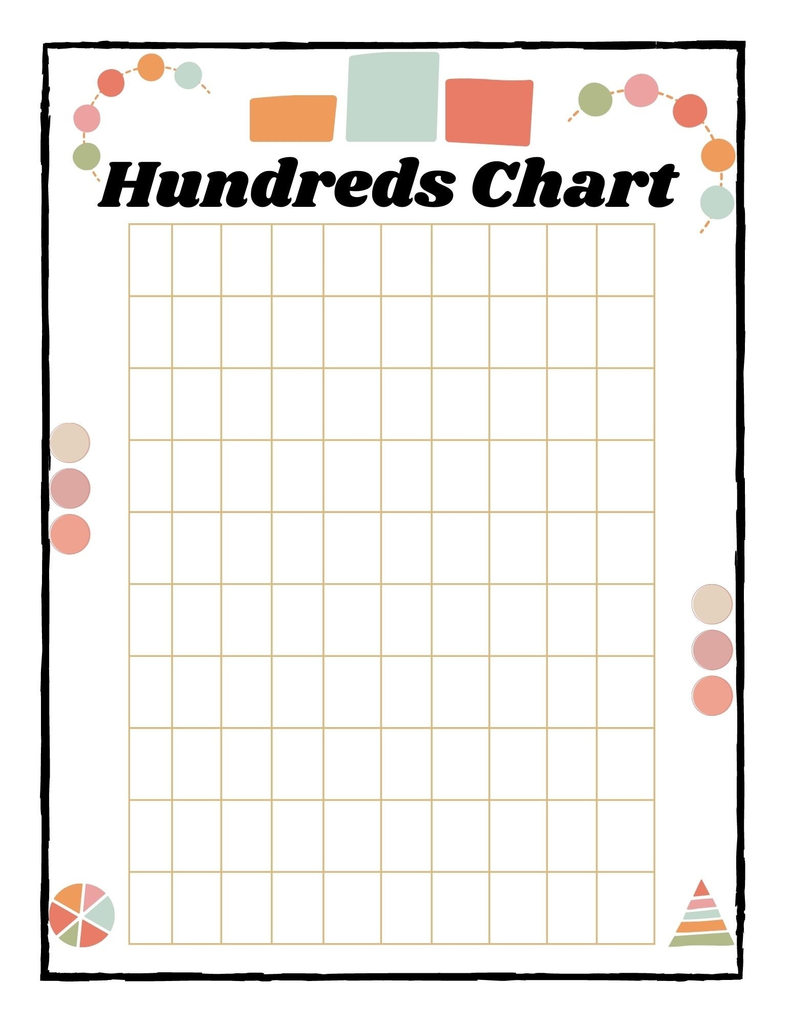 Blank Hundreds Chart Math Digital Printable Etsy Finland Blank Hundreds Chart Math Digital Printable Etsy Finland