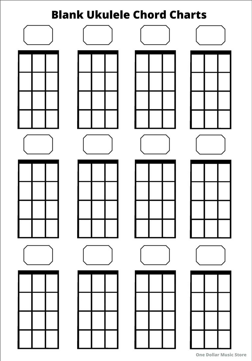 Blank Ukulele Chord Chart For Beginners Instant Download Etsy Blank Ukulele Chord Chart For Beginners Instant Download Etsy