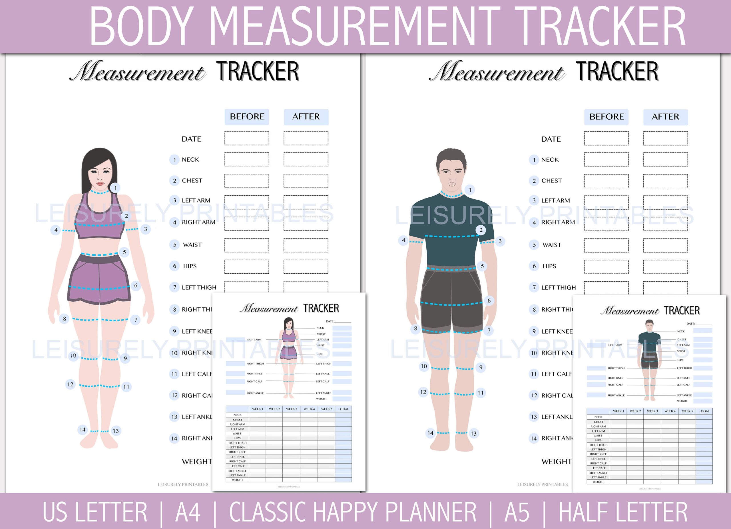 Body Size Chart Template