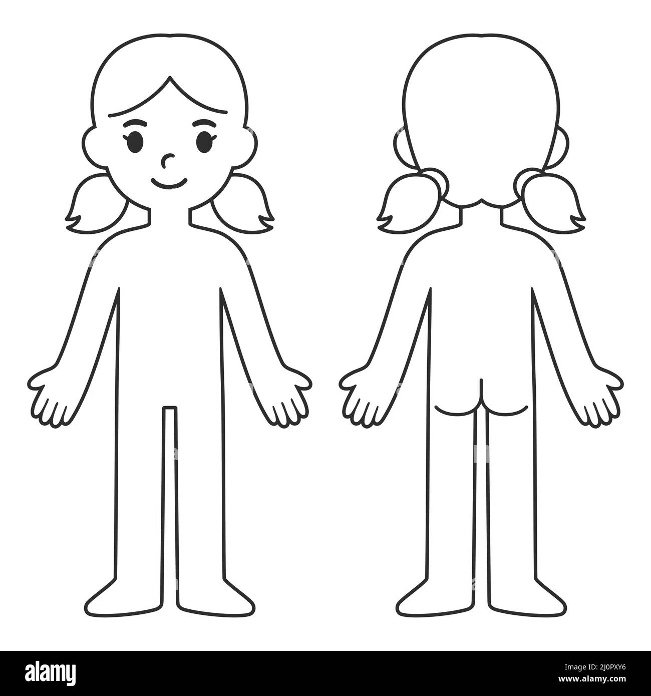 Cartoon Child Body Chart Front And Back View Blank Girl Body Outline Template Isolated Vector Illustration Stock Vector Image Art Alamy Cartoon Child Body Chart Front And Back View Blank Girl Body Outline Template Isolated Vector Illustration Stock Vector Image Art Alamy