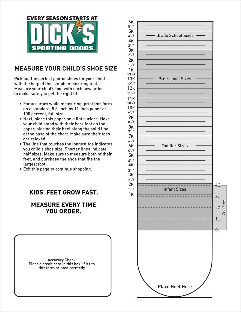 Chart Printable Children Foot Size By Age Childrens Shoe Guide Measure Baby Infant Shoe Size Chart