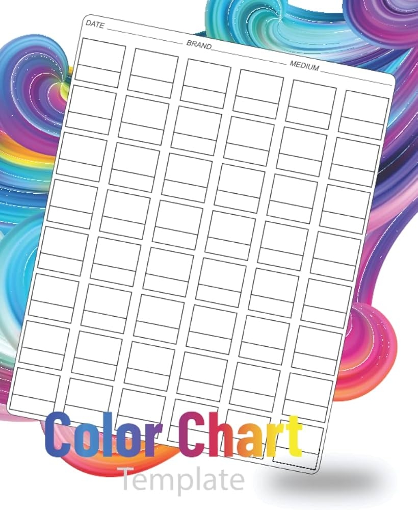 Color Chart Template 48 Color Swatch Page For Record 3600 Different Colors 100 Pages 8 5 X11 One Blank One Full Publishing Col Red Amazon Books Color Chart Template 48 Color Swatch Page For Record 3600 Different Colors 100 Pages 8 5 X11 One Blank One Full Publishing Col Red Amazon Books
