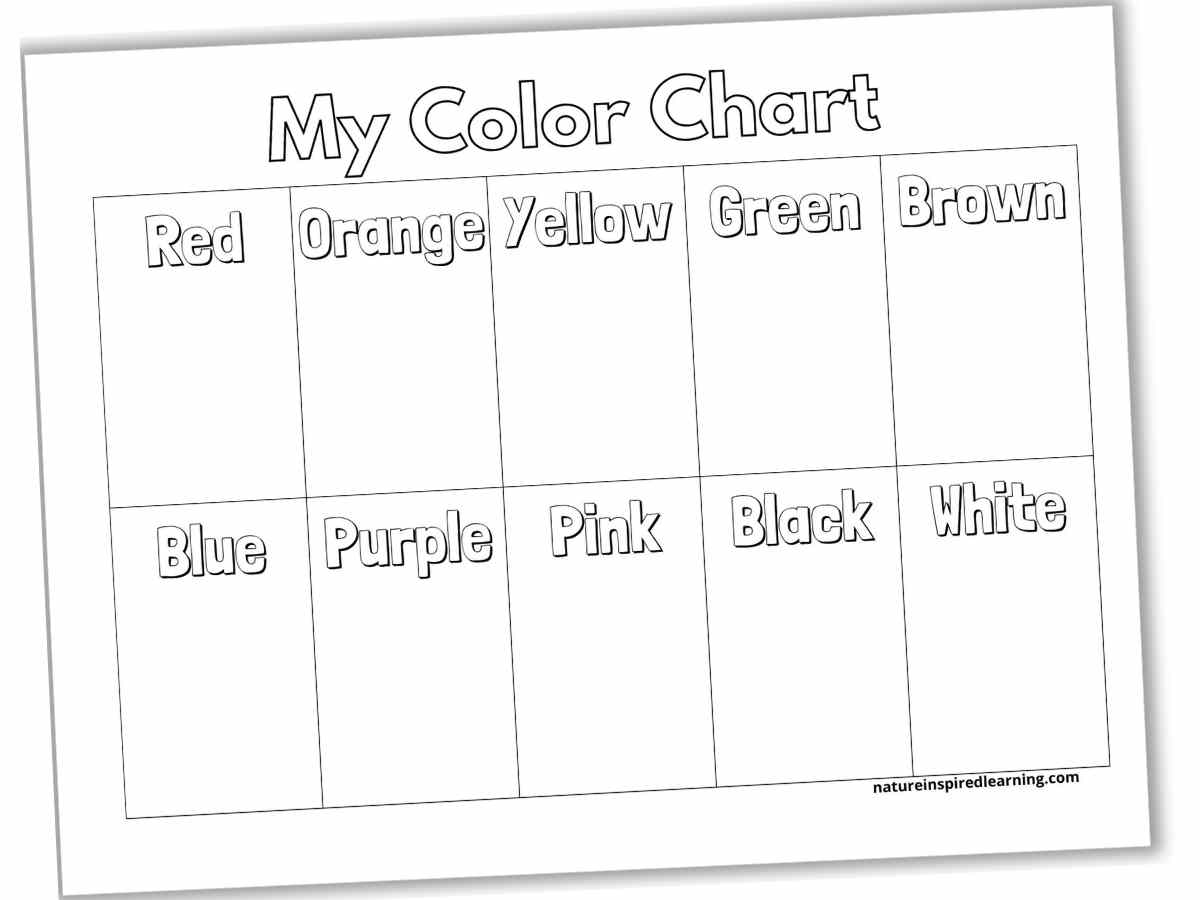 Color Charts Plus Activity Ideas Nature Inspired Learning Color Charts Plus Activity Ideas Nature Inspired Learning