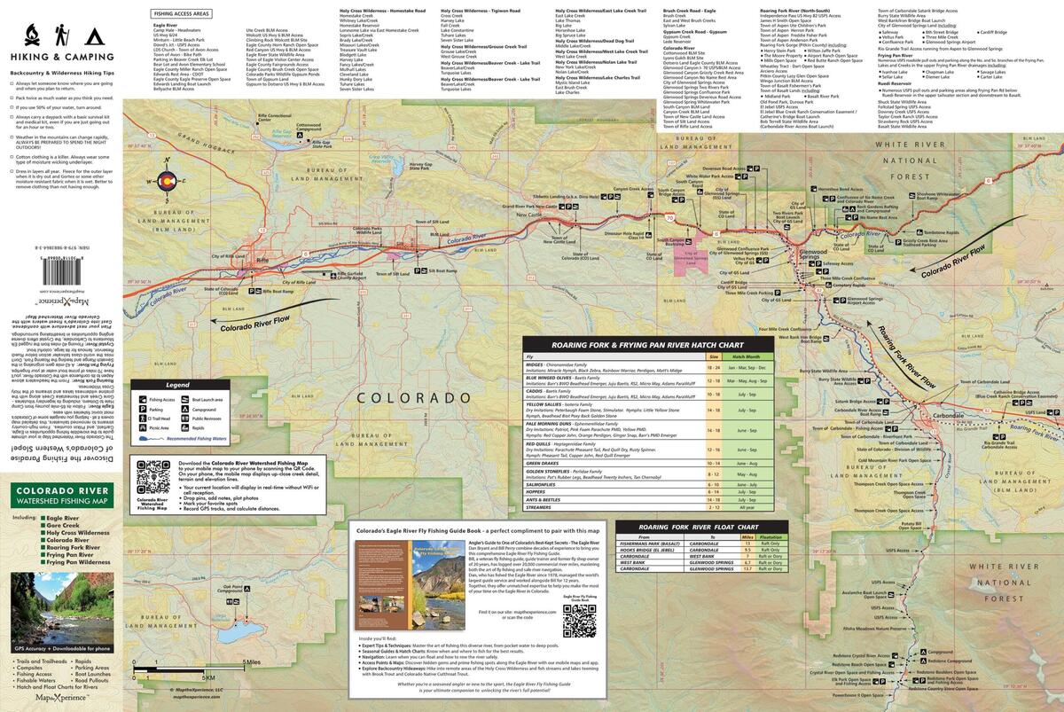 Colorado River Watershed Fly Fishing Map Gps enabled Trout Rivers Float Guide Hatch Charts Etsy