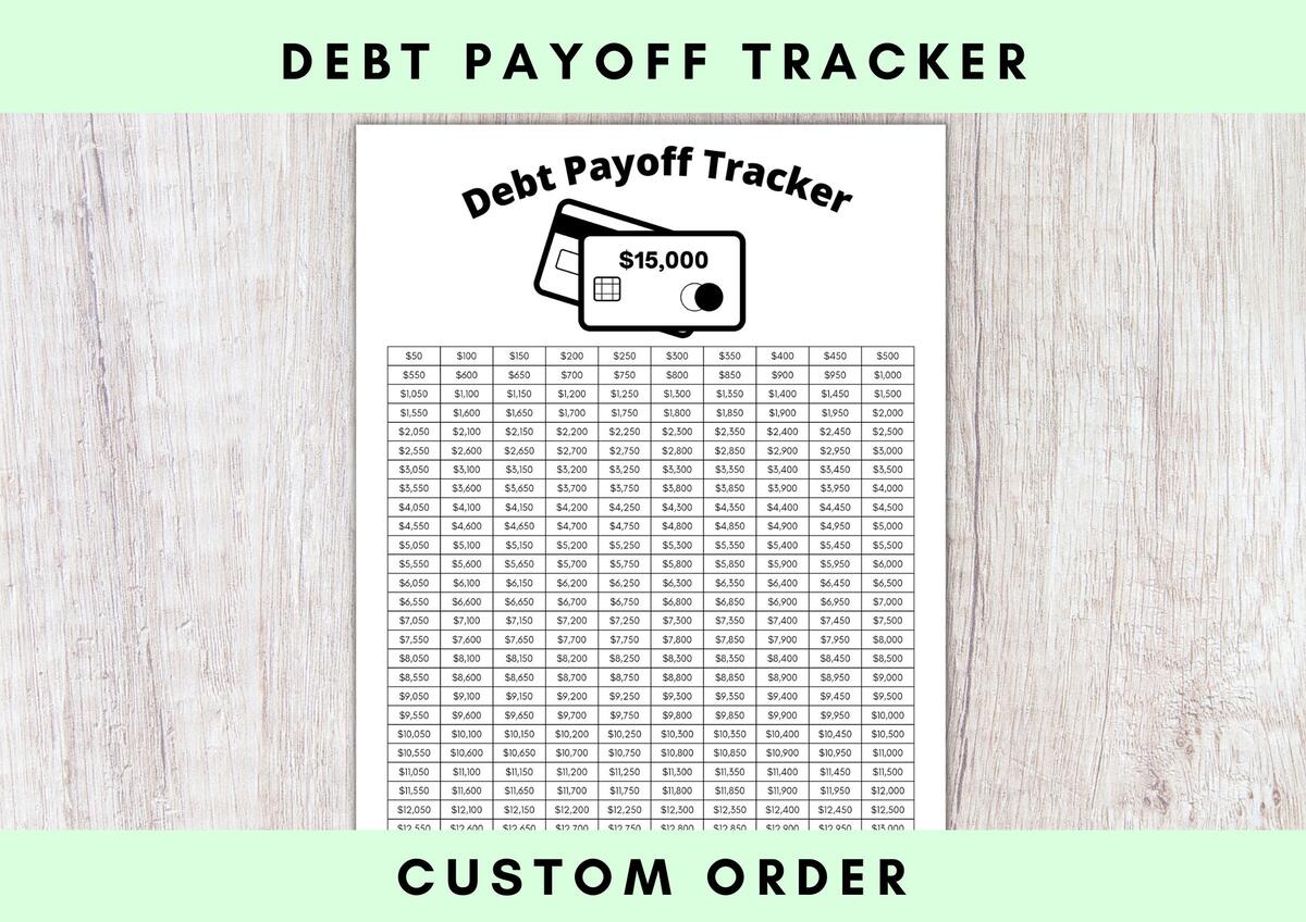Custom Debt Payoff Tracker Personalised Debt Payment Chart Personal Loan Balance Tracker Customised Debt Free Chart Printable PDF Etsy