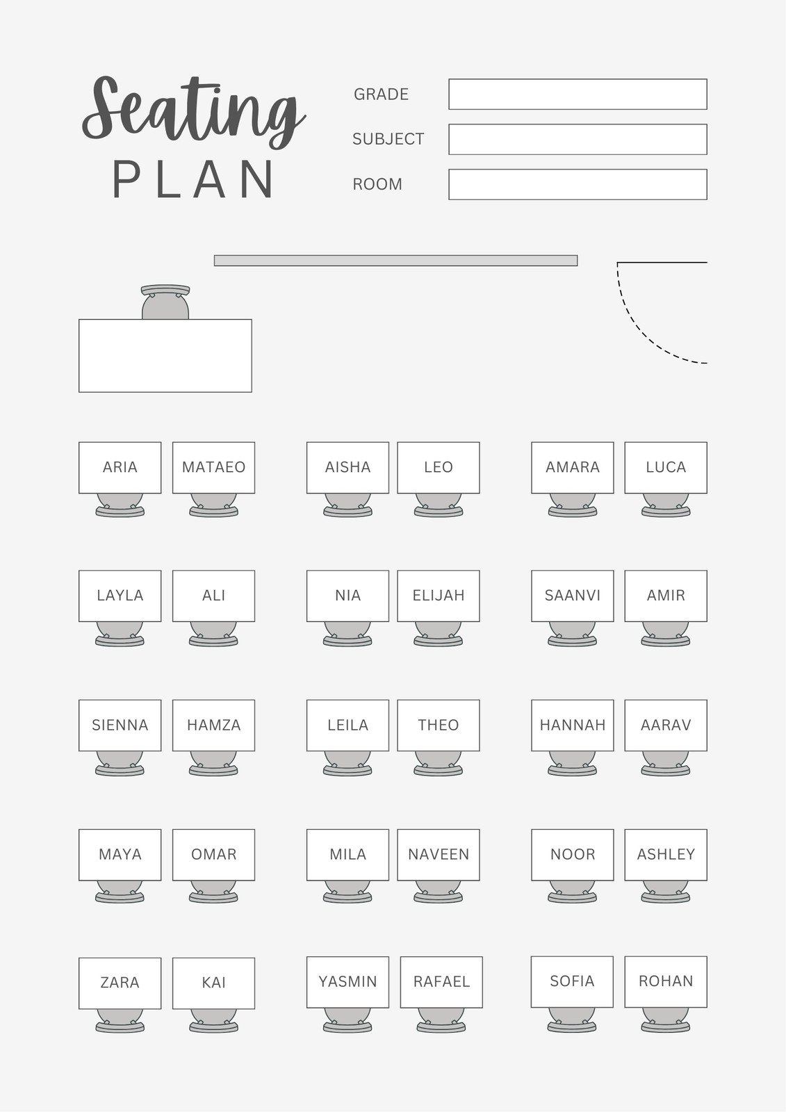 Customize 83 Classroom Seating Charts Templates Online Canva Customize 83 Classroom Seating Charts Templates Online Canva