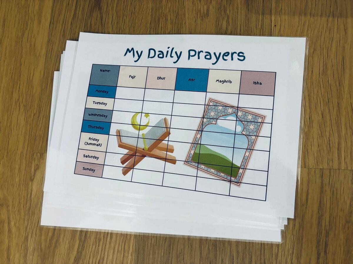 Daily Prayer Tracker For Kids Etsy