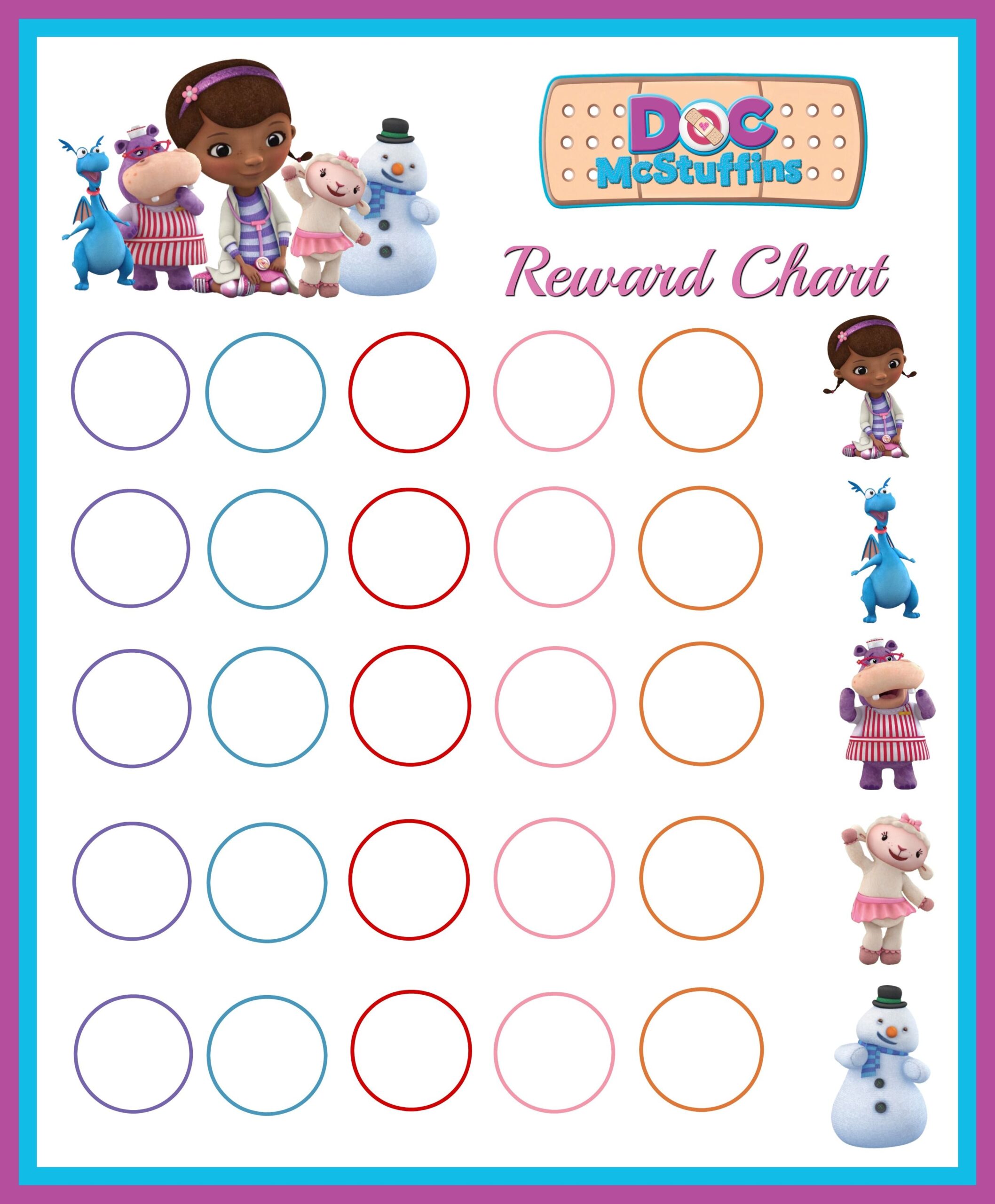 Personalized Children S Reward Chart The Doc Is In 2 VERSIONS Printable DIY Etsy
