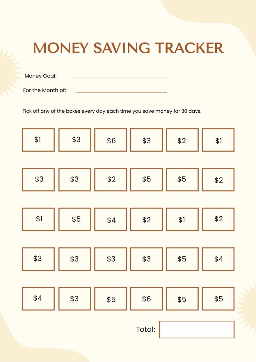 Editable Money Chart Templates In PDF To Download