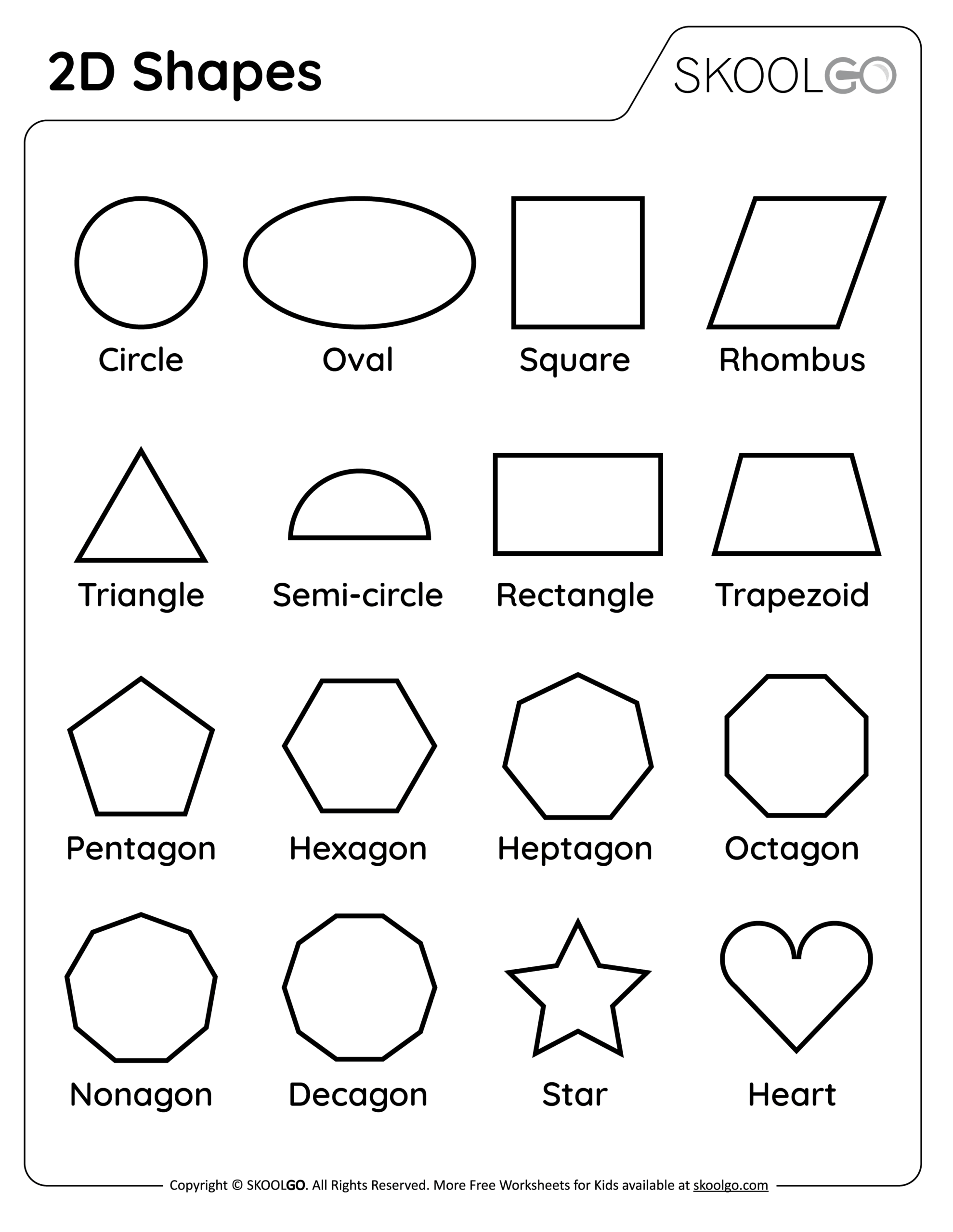 Engaging 2D Shapes Worksheets For Learning And Fun Engaging 2D Shapes Worksheets For Learning And Fun