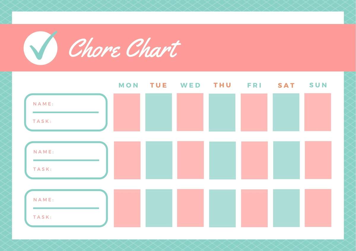 Family Chore Charts Free Printable Templates