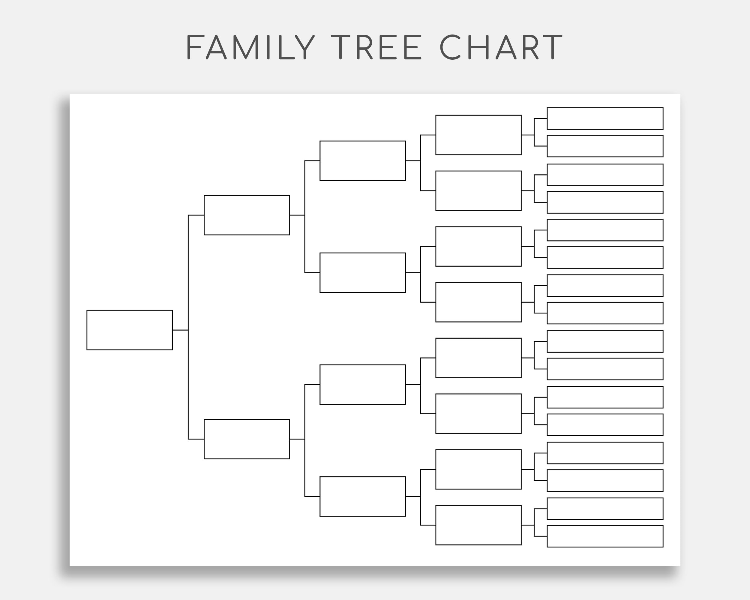 Family Tree Chart Pedigree Chart Genealogy Template Ancestral Chart Etsy Family Tree Template Free Large Print Blank Pedigree Chart 6 Generations 64 Names For Ancestry Single Sheet Archival Quality Genealogy Forms Family Tree Charts To Fill In
