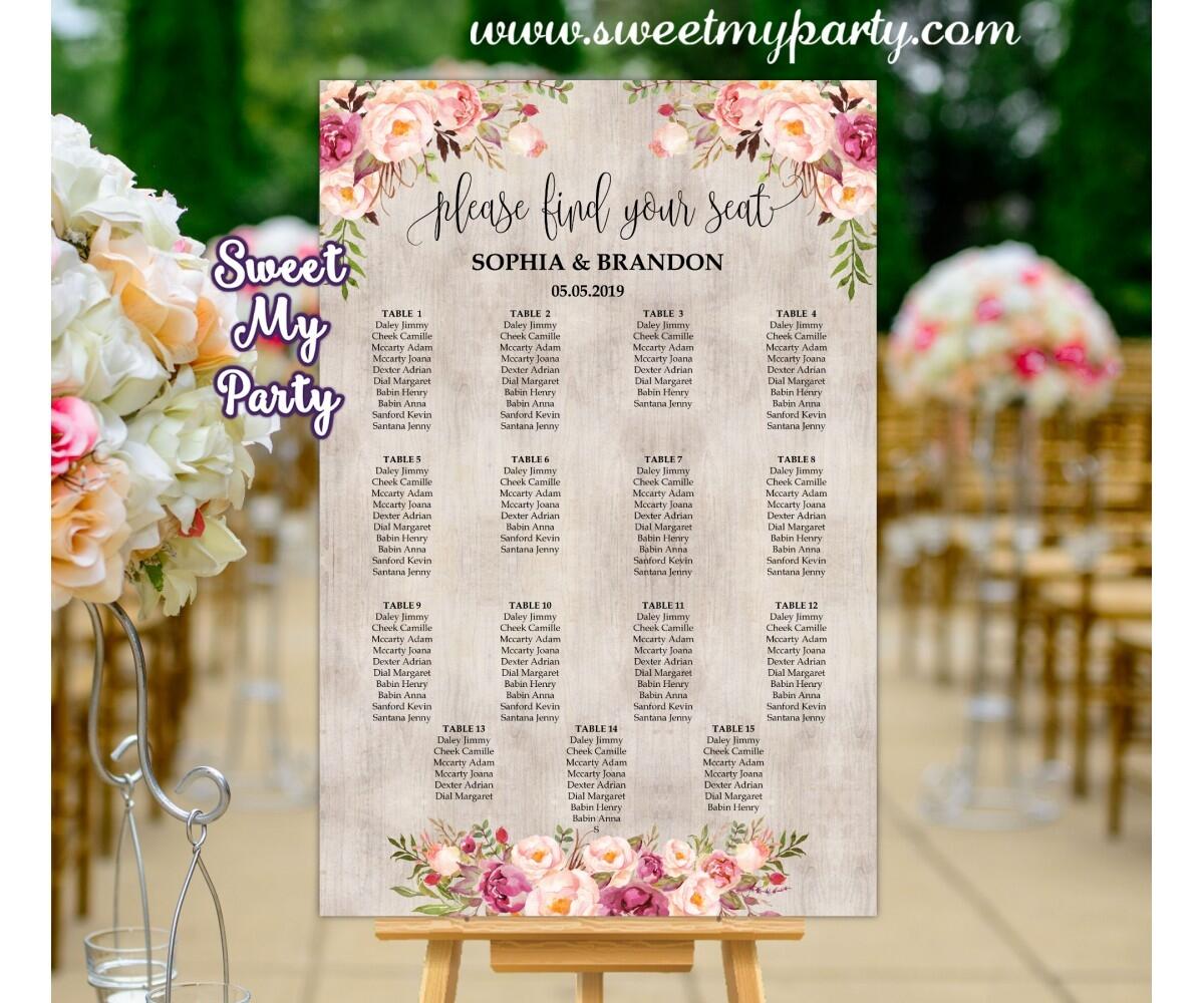 Floral Wedding Table Plan Floral Wedding Seating Plan Rustic Wedding Reception Seating Sign Boho Wedding Table Seating Seating Chart Wedding Ideas Floral Reception Seating Chart Rustic Wedding Seating Arrangements Wedding Reception Sweetmyparty Rustic Wedding Seating Chart Rustic Wedding Table Plan Rustic Wedding Seating Plan Rustic Wedding Reception Seating Sign Wedding Table Seating Seating Chart Wedding Ideas Reception Seating Chart Ideas Wedding Seating Arrangements Wedding Sweetmyparty