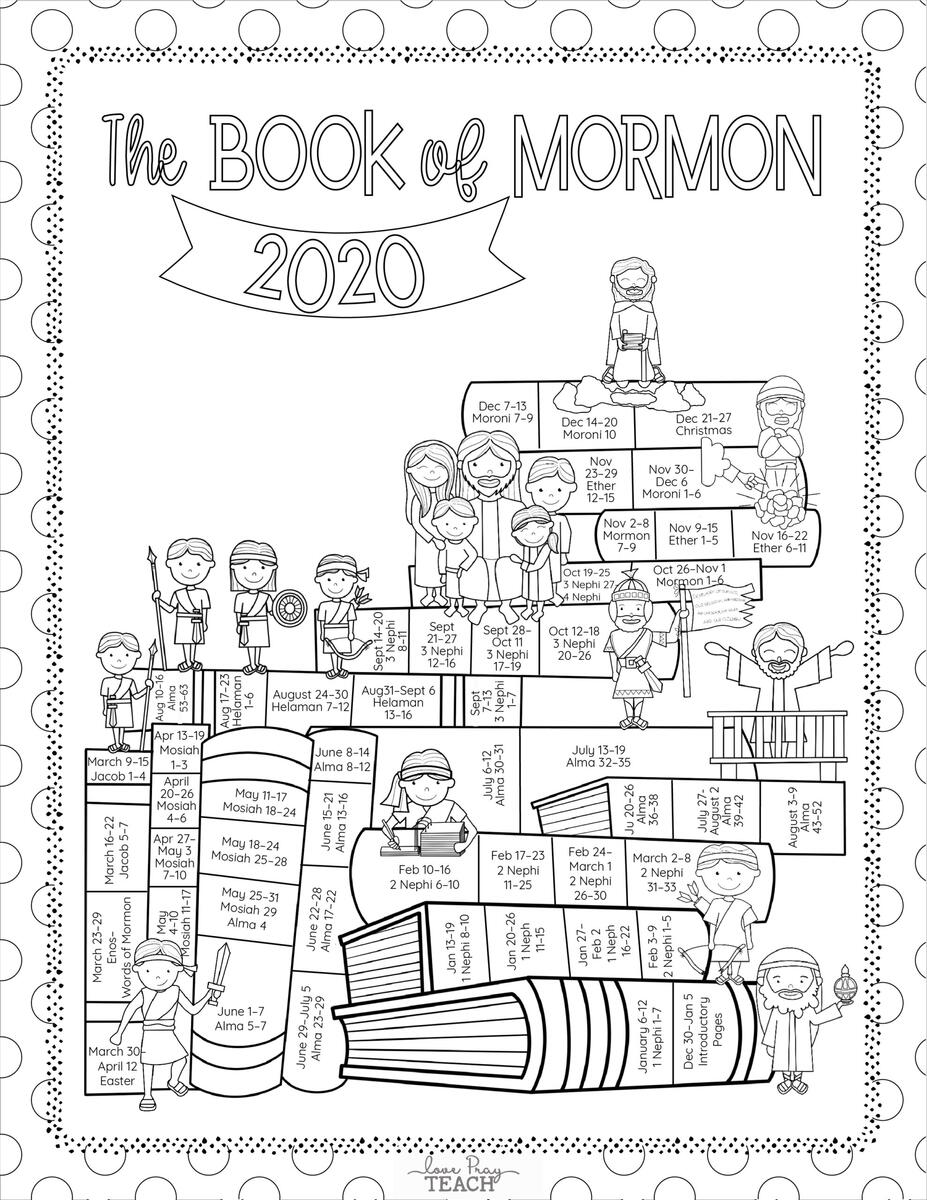 FREE 2020 Come Follow Me Book Of Mormon Reading Chart FREE 2020 Come Follow Me Book Of Mormon Reading Chart