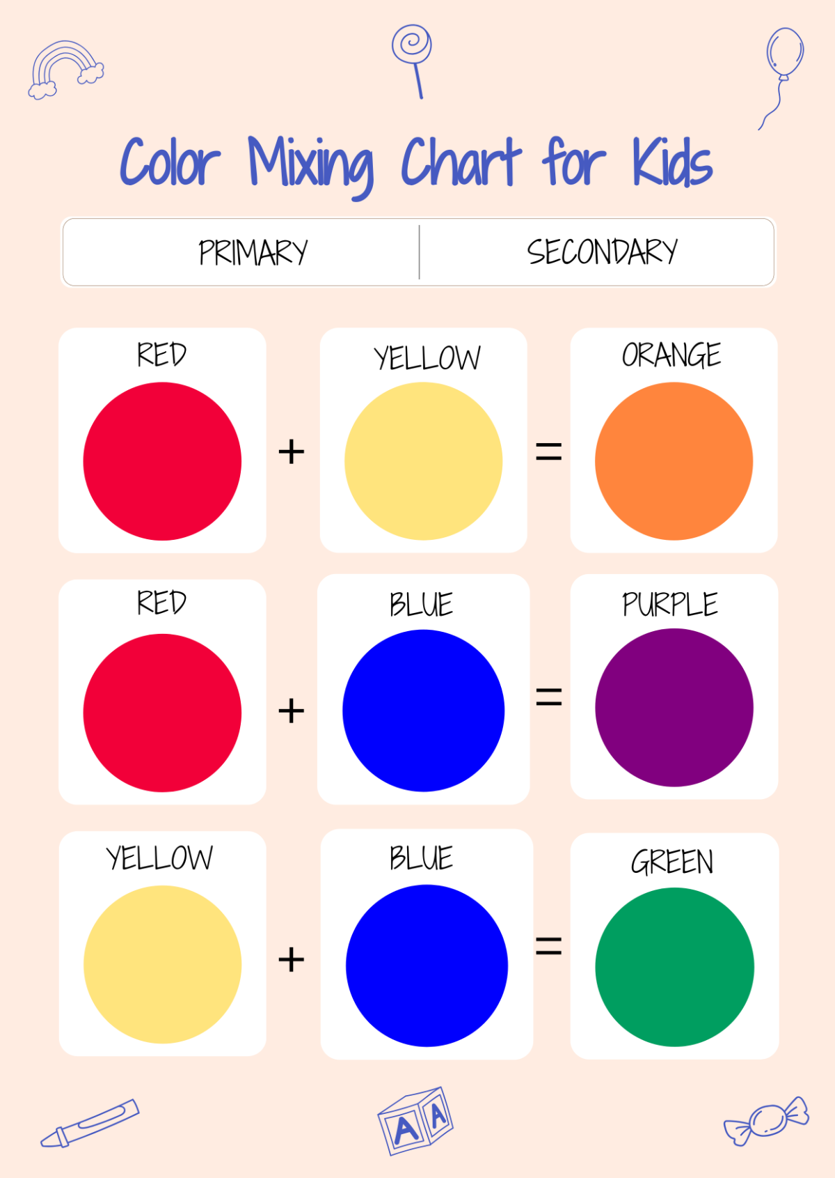 Free Color Mix Chart Templates Editable And Printable Free Color Mixing Chart Pdf Print And Paint