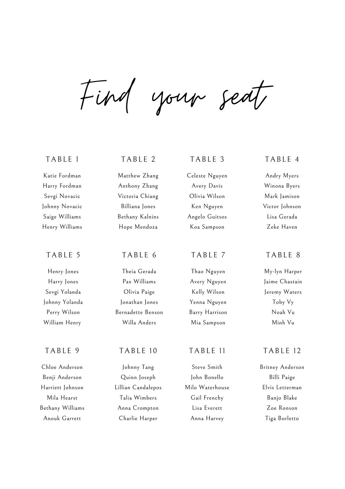 Free Custom Printable Seating Chart Templates Canva 9 Classroom Seating Chart Arrangements Free Printable Bundle