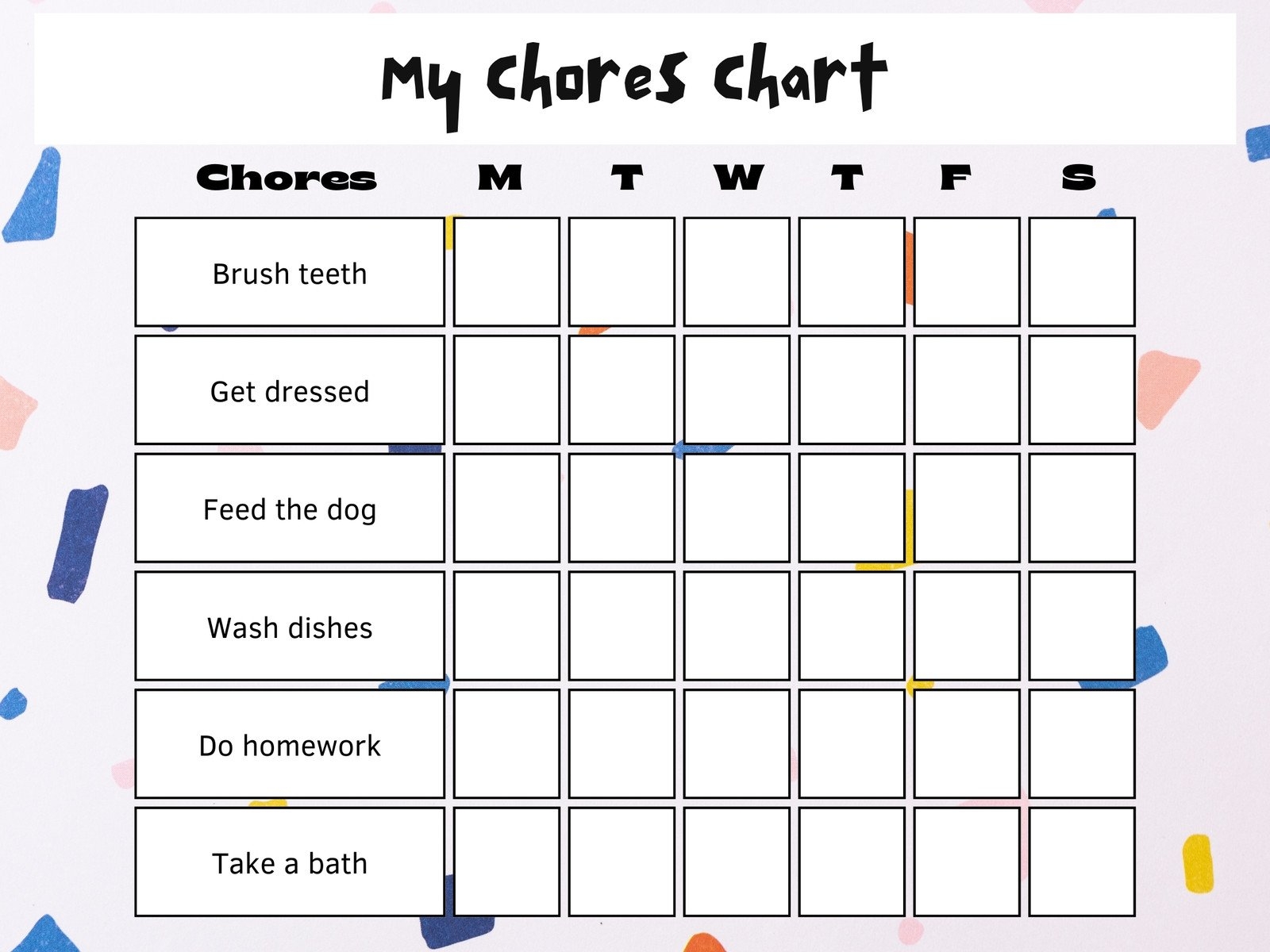 Free Customizable Chore Chart Templates To Print Canva Printable Chore Chart Sincerely Sara D Home Decor DIY Projects