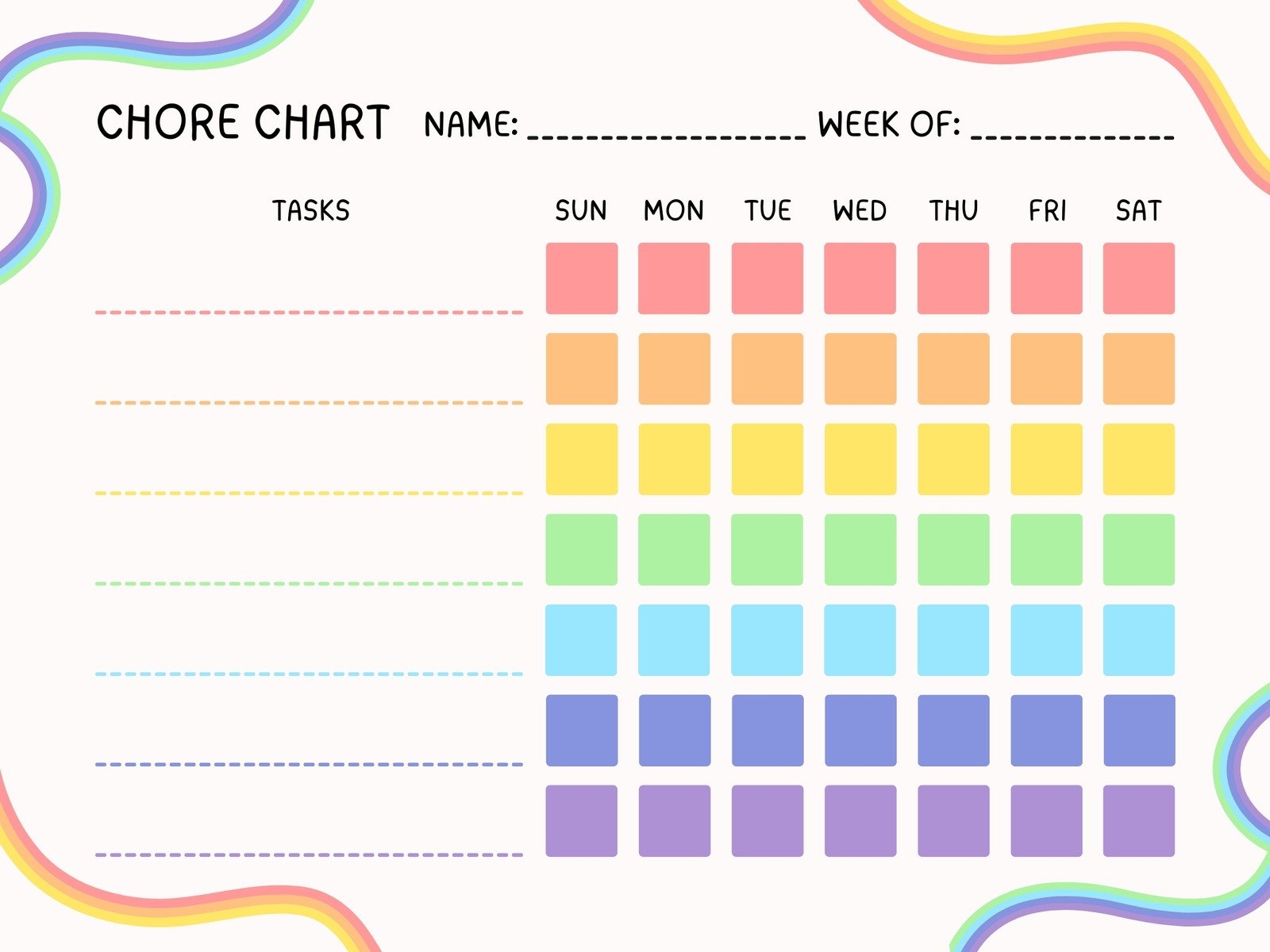 Printable Chore Chart Sincerely Sara D Home Decor DIY Projects