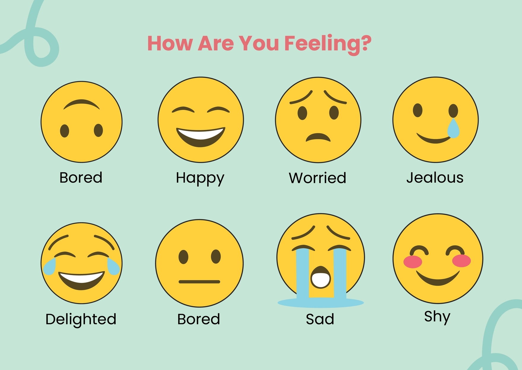 Emotions And Feelings Chart PRINTABLE Etsy Sweden