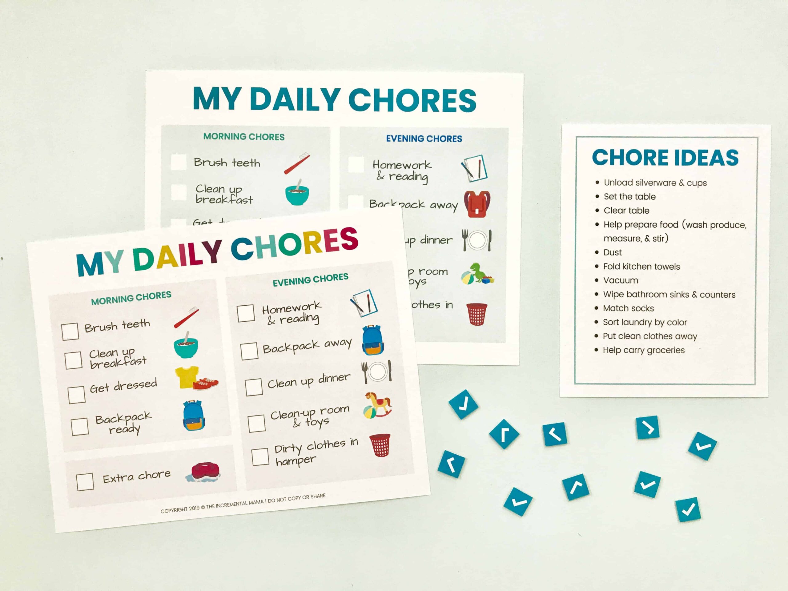 Free Printable Chore Chart For 5 6 Year Olds The Incremental Mama Free Printable Chore Chart For 5 6 Year Olds The Incremental Mama