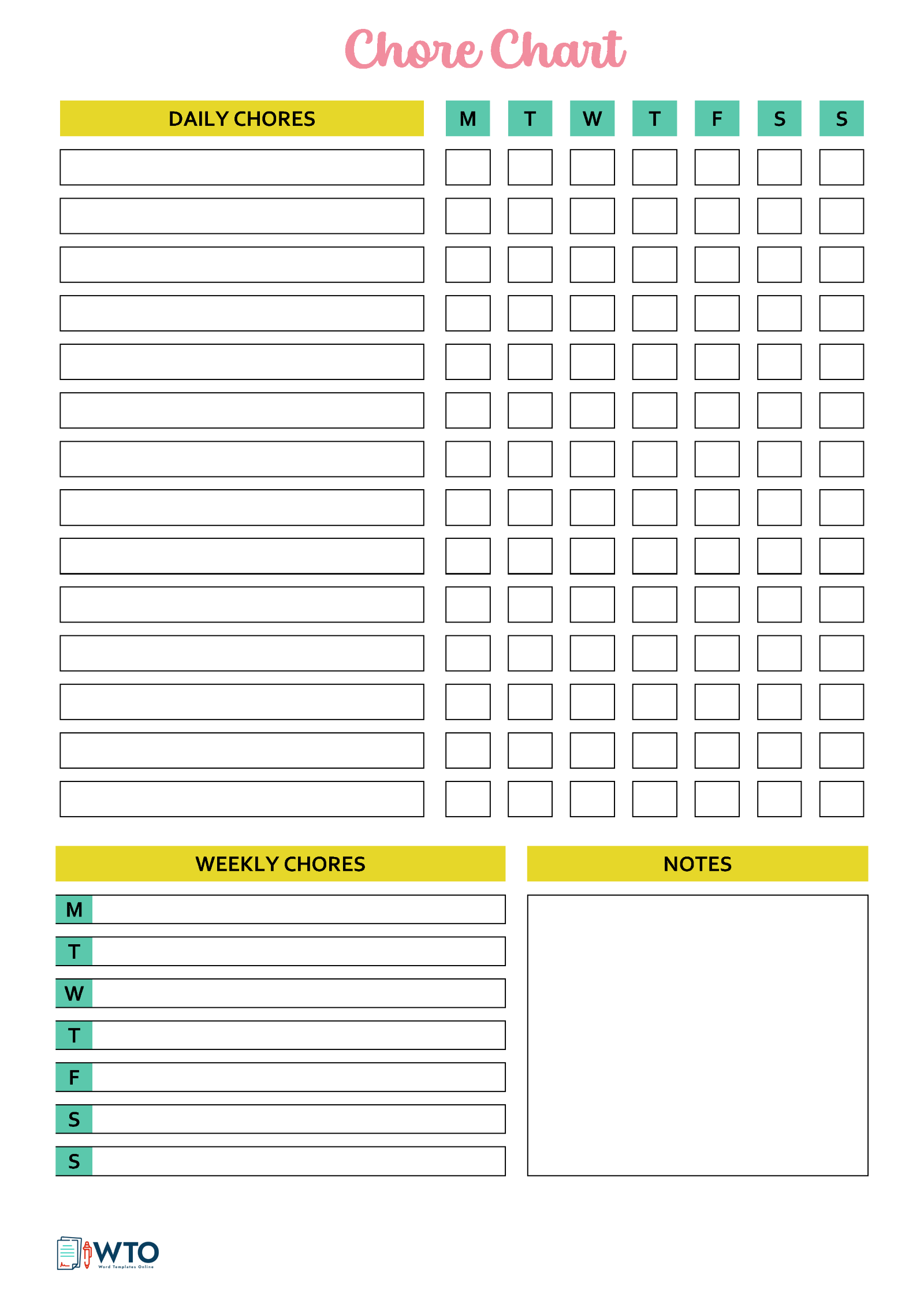 Free Printable Chore Charts For Adults Daily Weekly Free Printable Chore Charts For Adults Daily Weekly