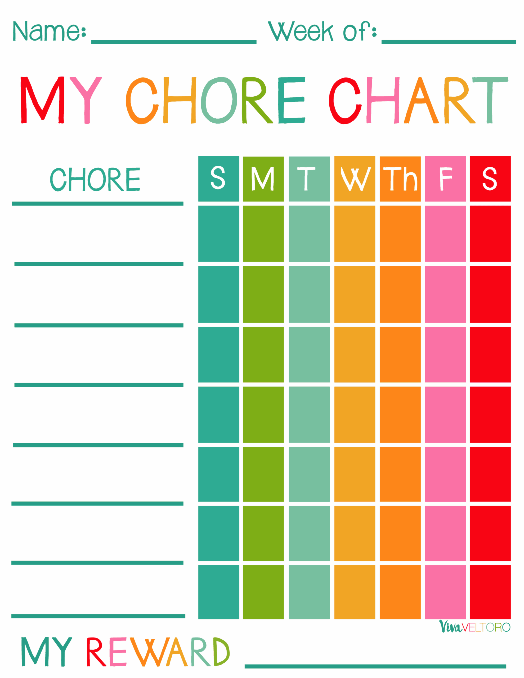 Chore Chart Printable Customizable With Pictures Me And Reegs