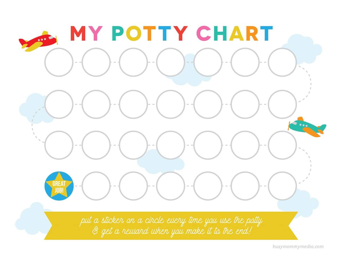 Free Printable Potty Training Chart Free Printable Potty Training Chart Free Instant Download