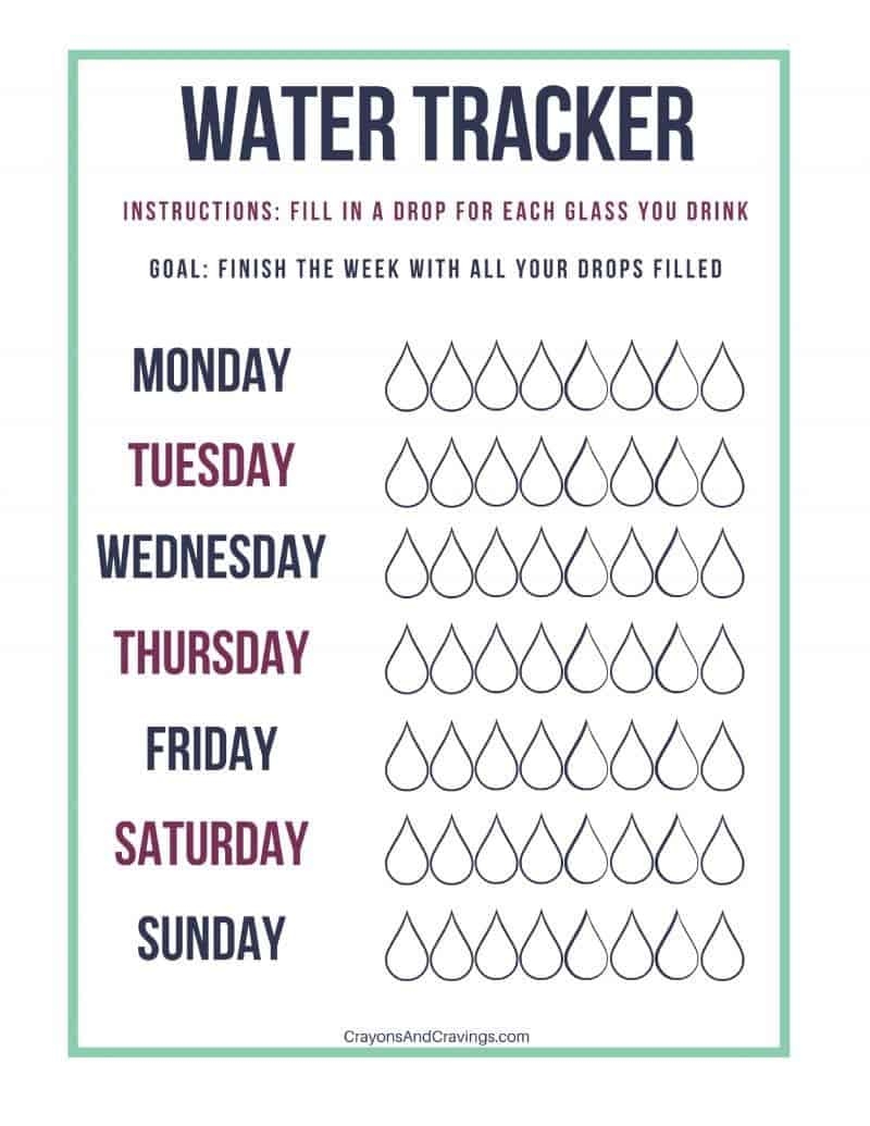 Weekly Water Intake Tracker Water Log Daily Water Tracker Printable Minimal Water Journal Instant Download PDF A4 A5 LETTER Etsy