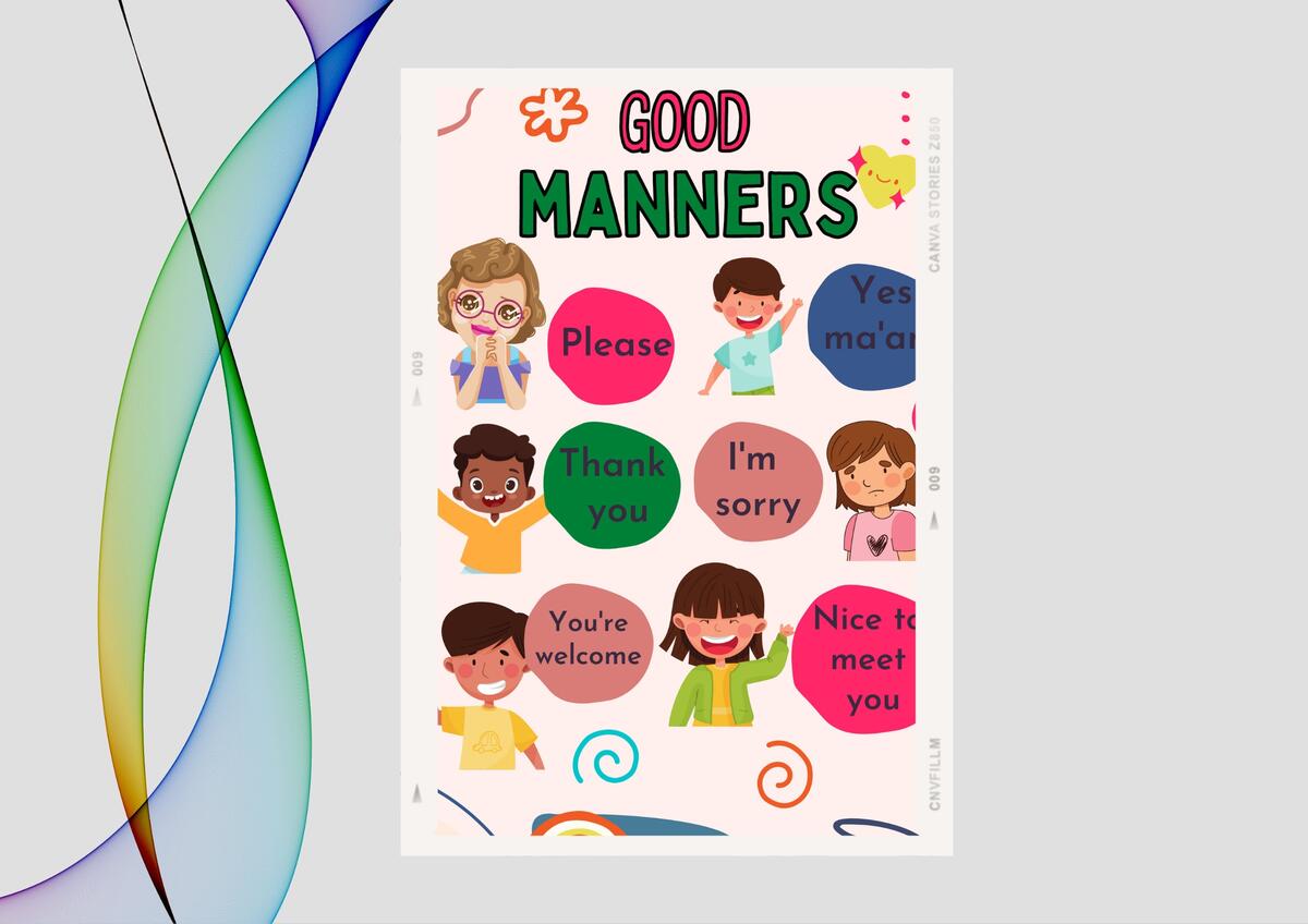 Good Manners Illustration Poster Classroom Home Digital Download Etsy Good Manners Illustration Poster Classroom Home Digital Download Etsy