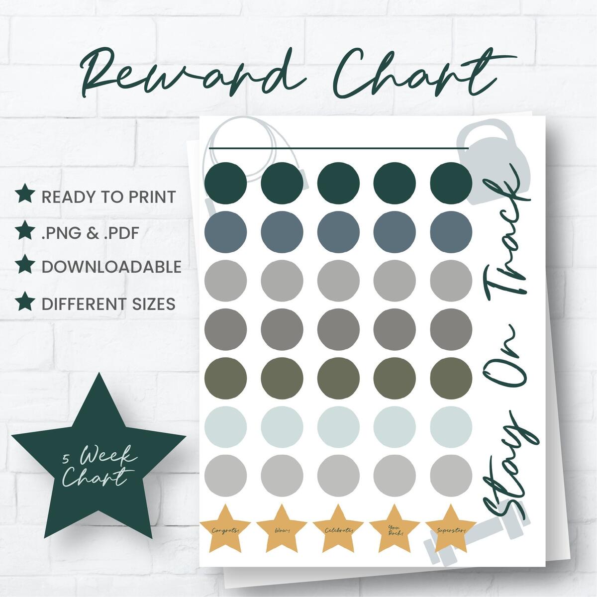 Exercise Fitness Sticker Charts Made By Teachers