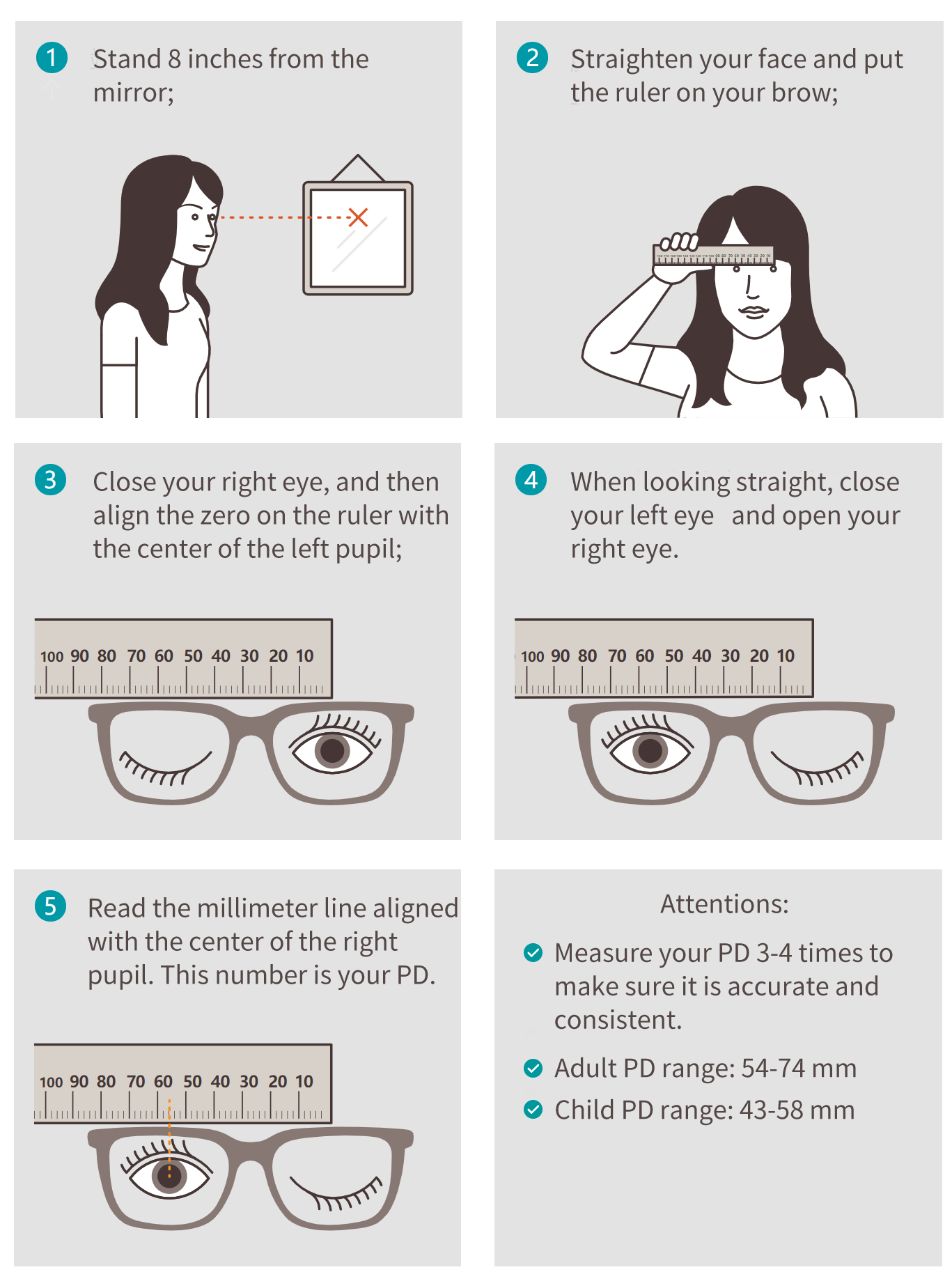 How To Measure Pd For Glasses Interpupillary Distance Prescription Glasses Pd Measurement