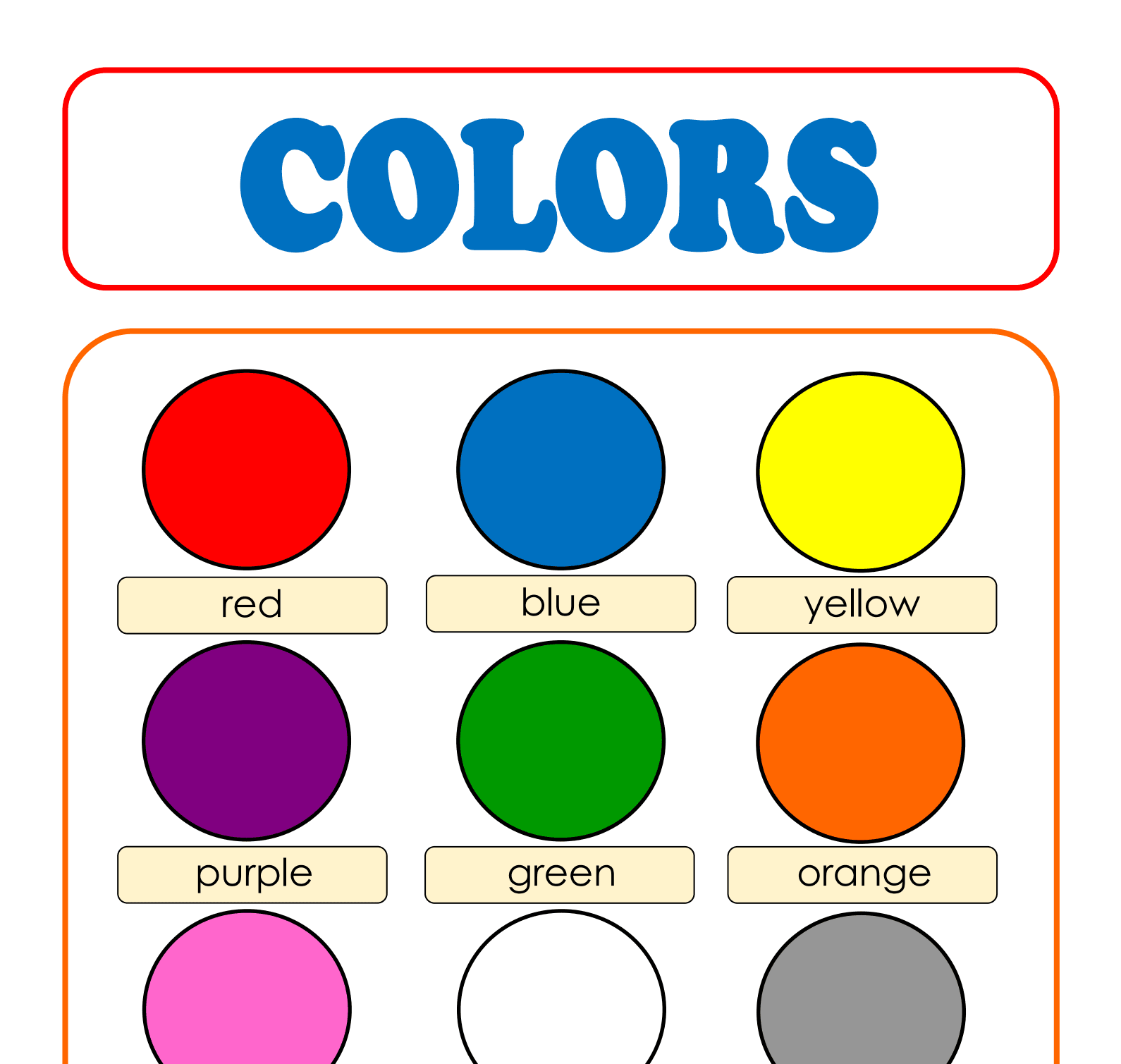 Color Charts Plus Activity Ideas Nature Inspired Learning