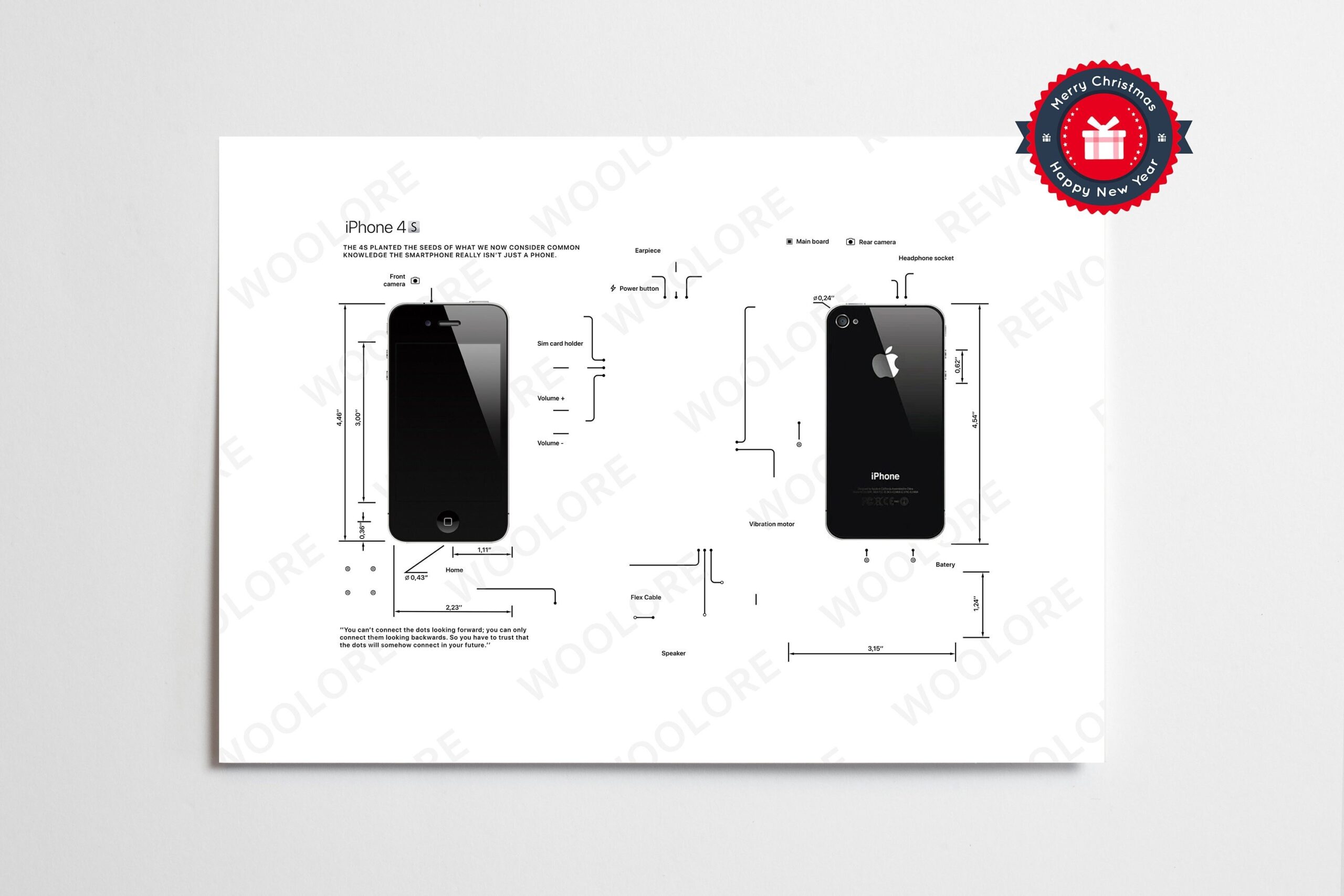 IPhone 4s Teardown Art Digital Template Apple IPhone Framed IPhone Wall Art IPhone Frame Art Digital Download Disassembly Etsy