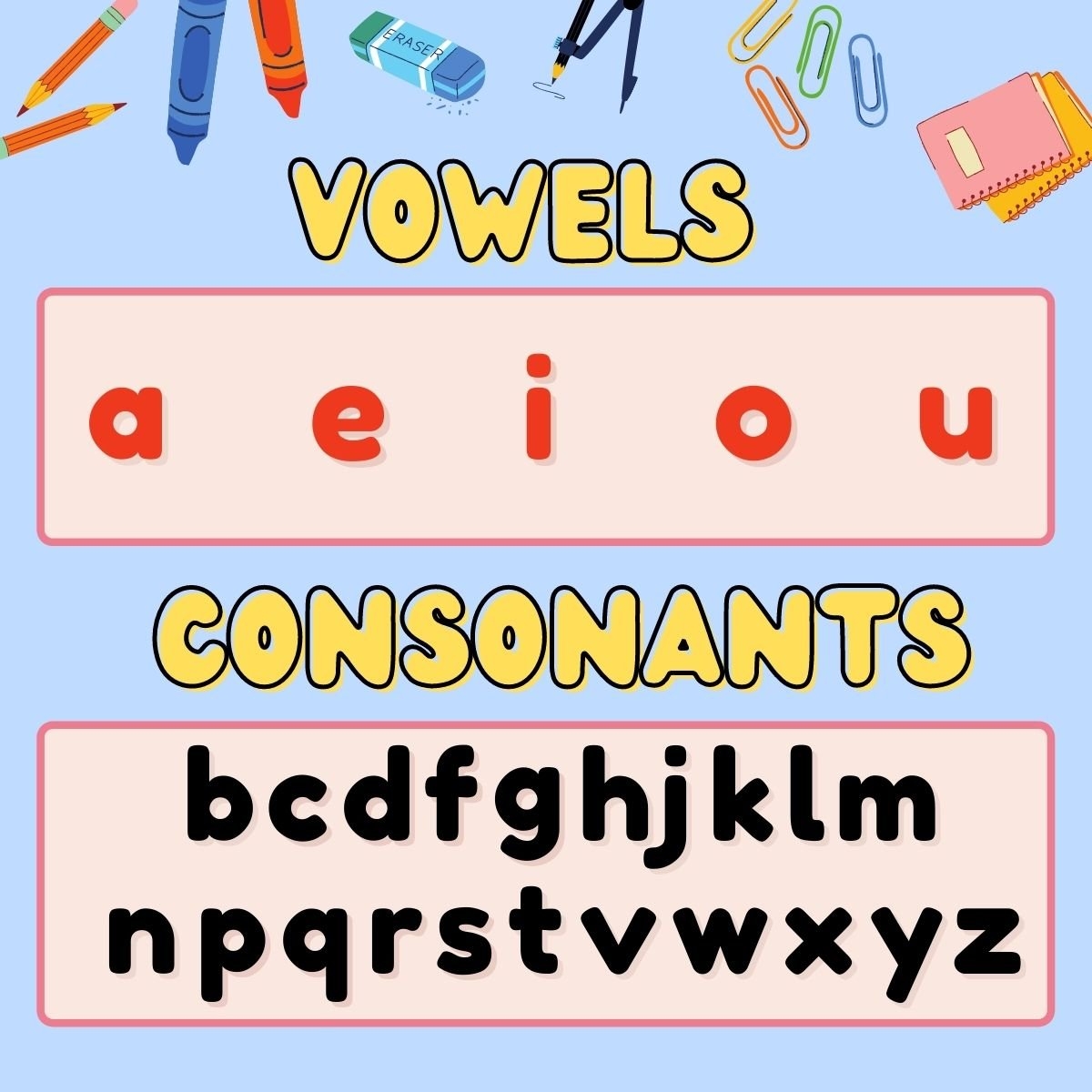 Short Vowels Chart TCR7701 Teacher Created Resources