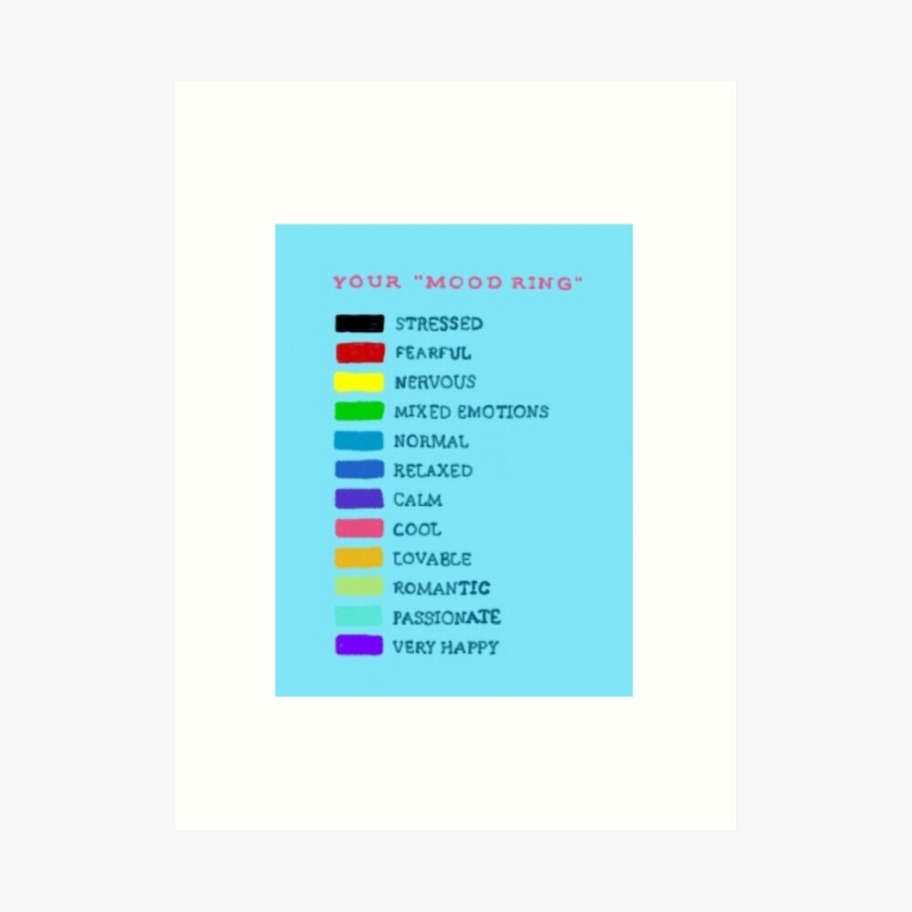 Mood Jewelry Mood Ring Chart Printable Mood Rings Mood Ring Chart Printable Mood Ring Chart Accurate