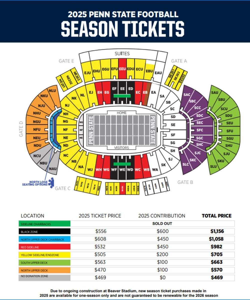 New Football Season Tickets Announced For Beaver Stadium Penn State Football News Psucollegian New Football Season Tickets Announced For Beaver Stadium Penn State Football News Psucollegian