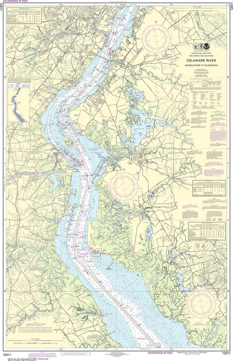 NOAA Nautical Chart 12311 Delaware River Smyrna River To Wilmington When To See Horseshoe Crabs In Delaware In 2021 Abbyventure