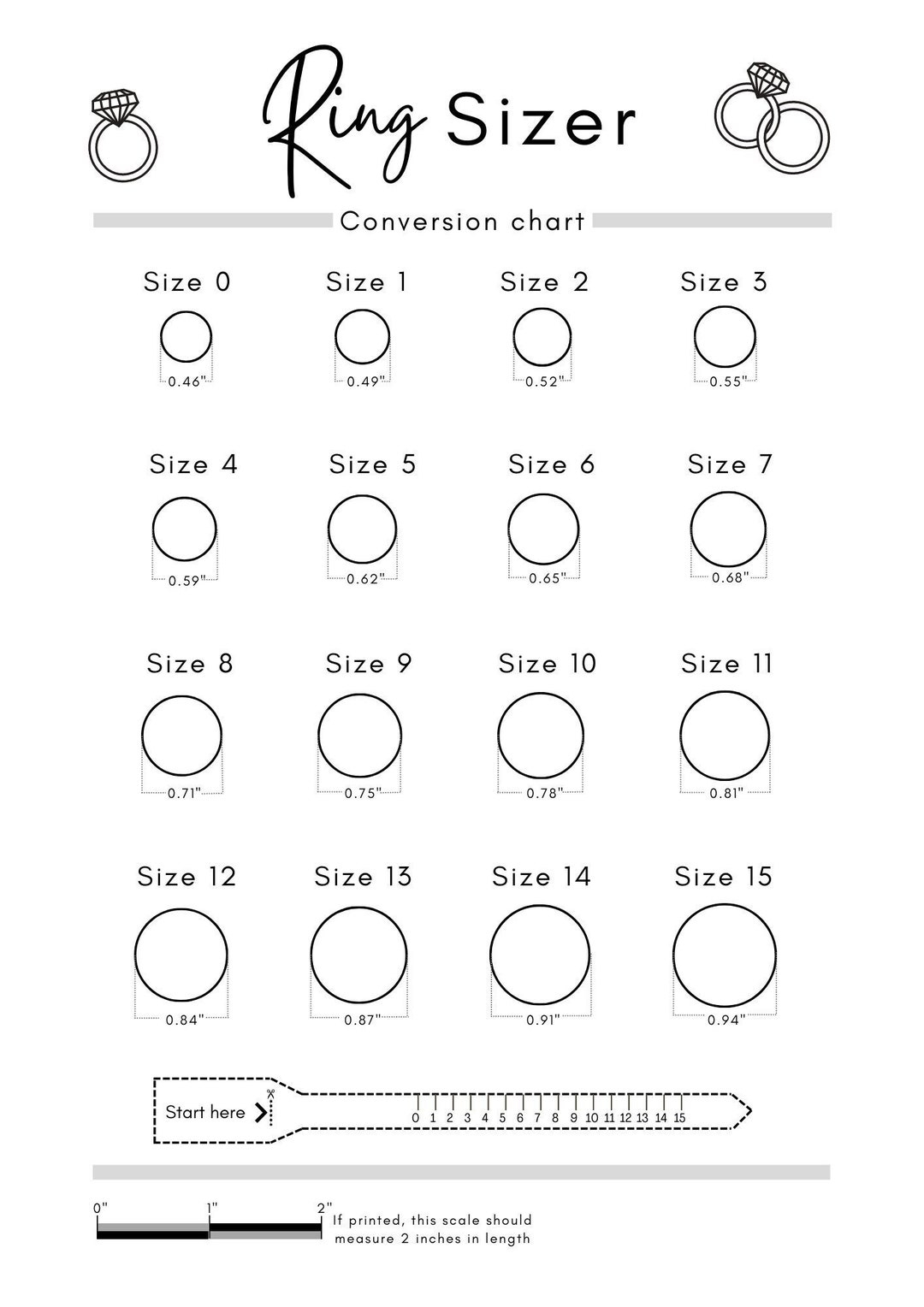 Paper How To Measure Women 039 S Ring Size At Home Printable Ring Sizer Ring Size Inches Printable Measuring Tool Paper How To Measure Women 039 S Ring Size At Home Printable Ring Sizer Ring Size Inches Printable Measuring Tool